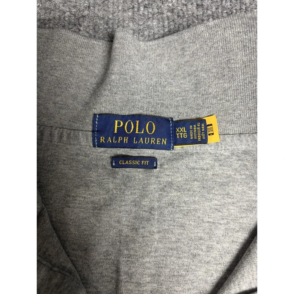 Polo Ralph Lauren Polo Shirt Mens 2XL Gray Classic‎ Fit Short Sleeve Player Logo